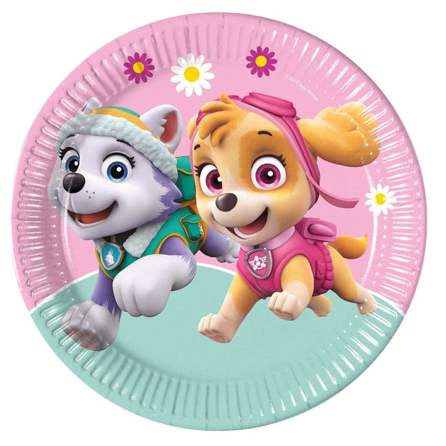 Platos Patrulla Canina Rosa 23cm 8uds