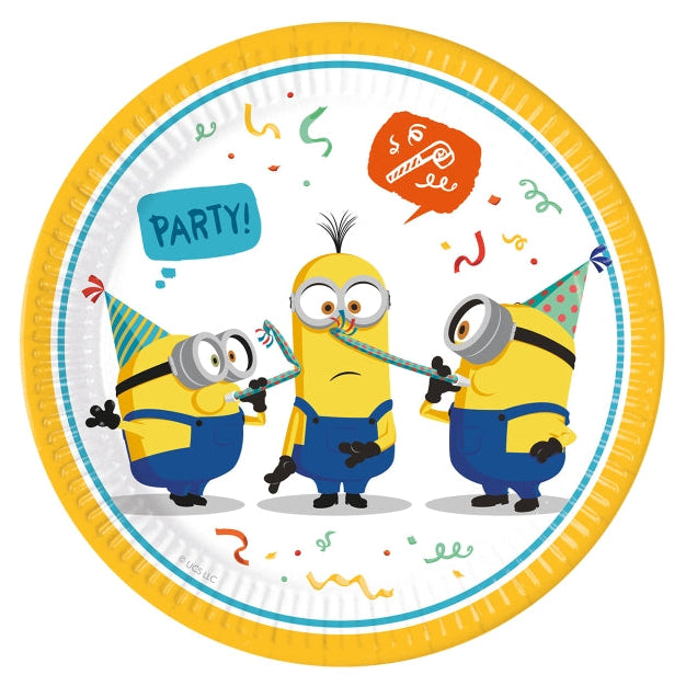 Platos Papel Minions El Ascenso de Gru FSC 23 cm 8 uds