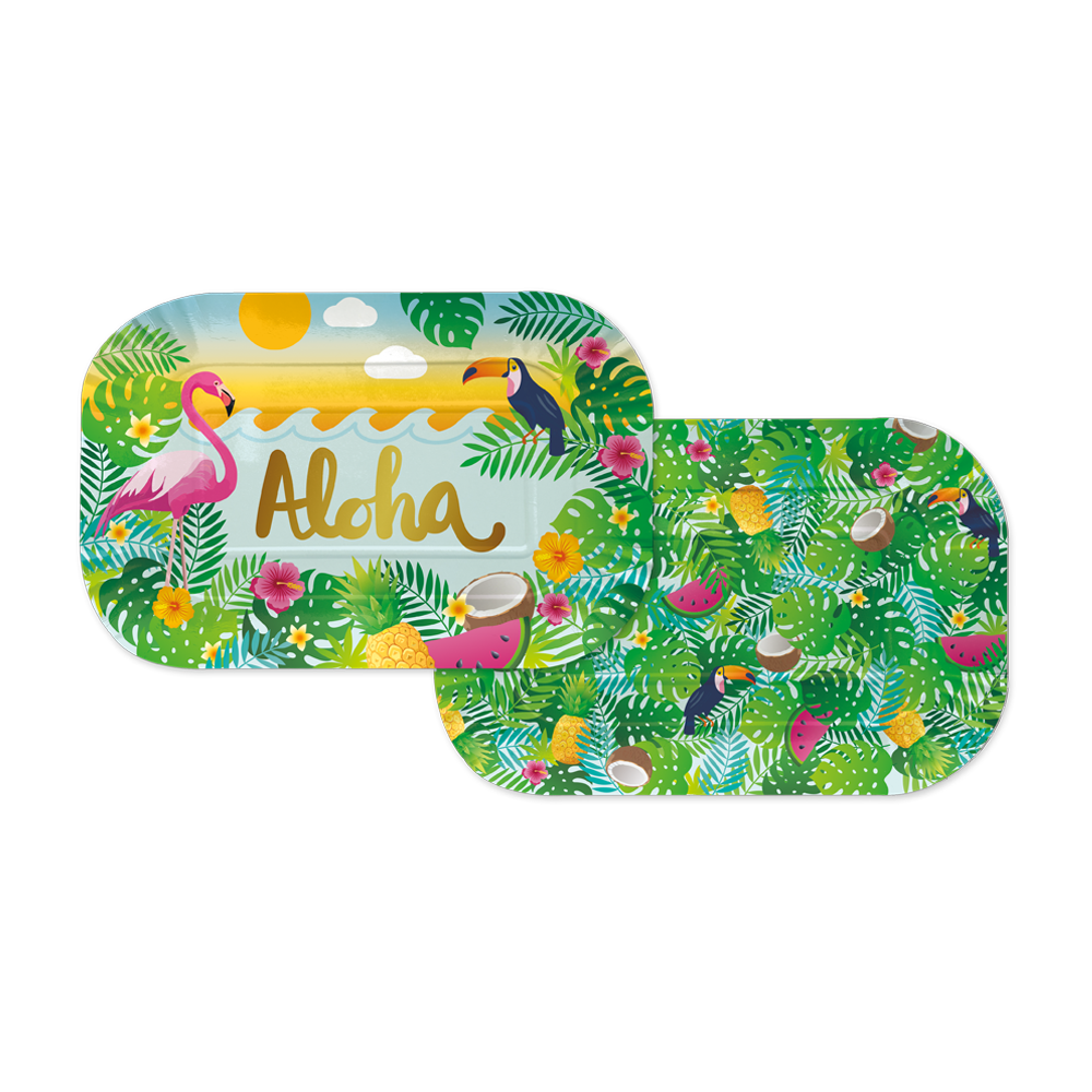 Bandejas Papel Aloha Hawai 30x20cm FSC 2 uds