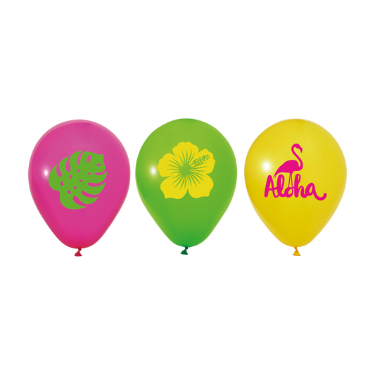 Pack 6 Globos Látex Aloha Hawaii 30cm