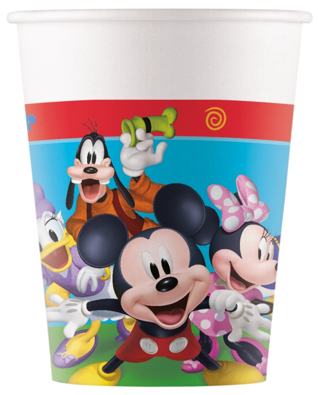 Vasos de Papel Mickey Rock House 200ml Pack 8 uds