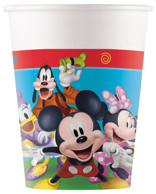 Vasos de Papel Mickey Rock House 200ml Pack 8 uds