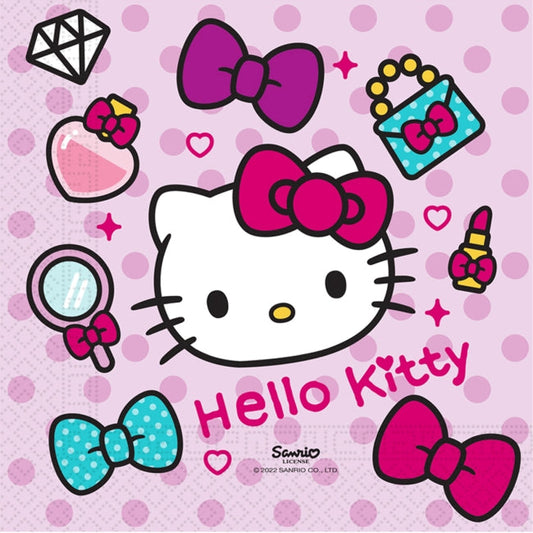 Servilletas Hello Kitty Fashion 33x33cm 20uds