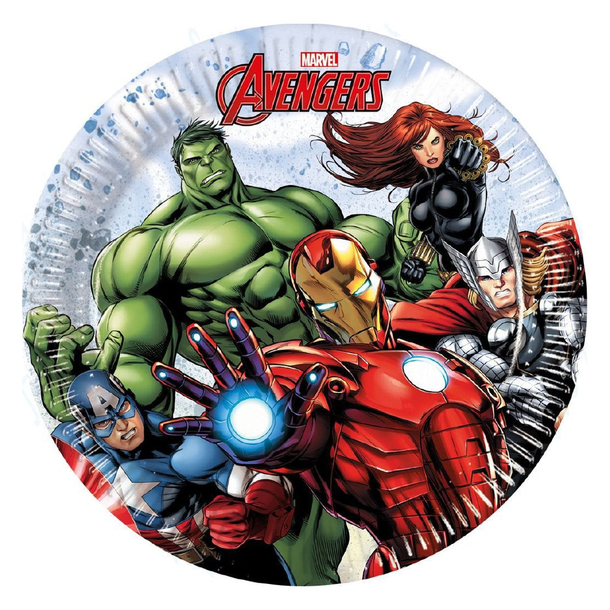 Platos de papel Avengers 20 cm 6 uds