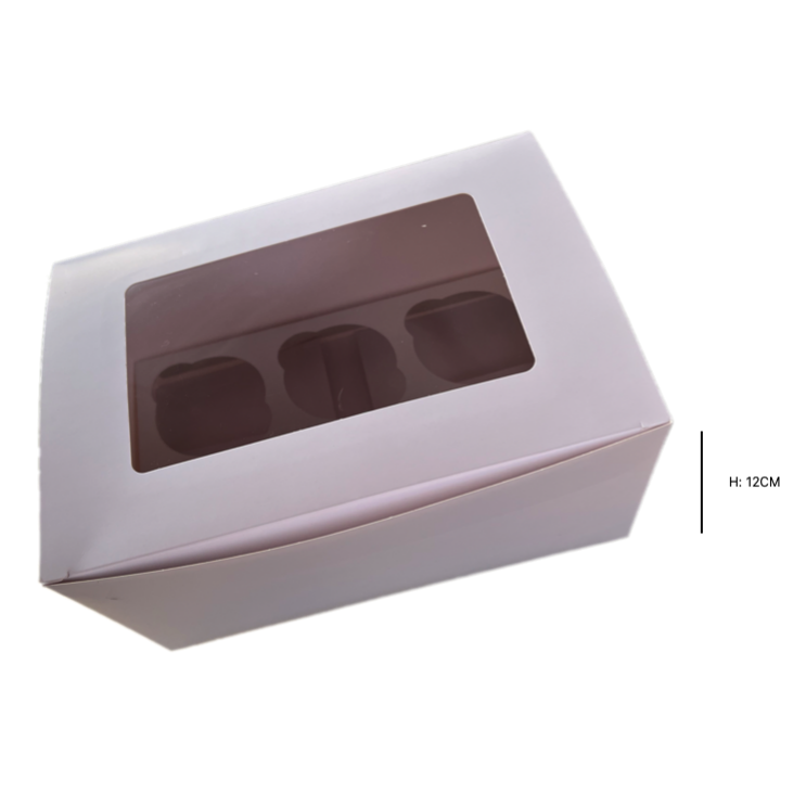 Caja para 6 Cupcakes Alta 12 cm