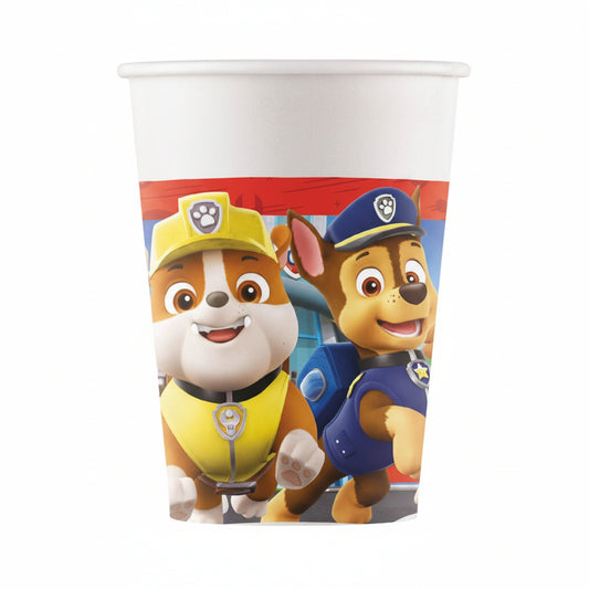 Vasos de Papel Patrulla Canina 200ml Pack 8 uds