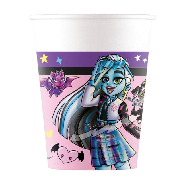 Vasos de Papel Monsters High 200ml Pack 8 uds