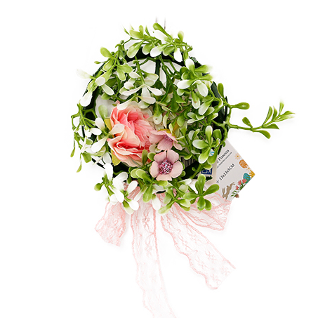 ADORNO 12CM CORONA DE FLORES SURT