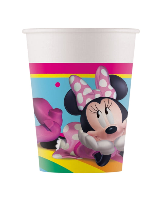 Vasos de Papel Minnie Arcoiris 200ml Pack 8 uds