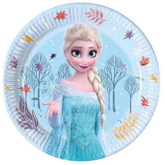 Platos Papel Frozen Idílica FSC 20cm 8 uds
