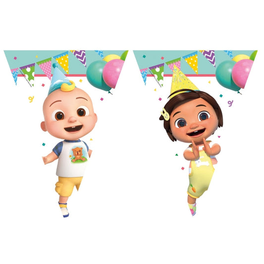 Banderín Papel Cocomelon Cumple