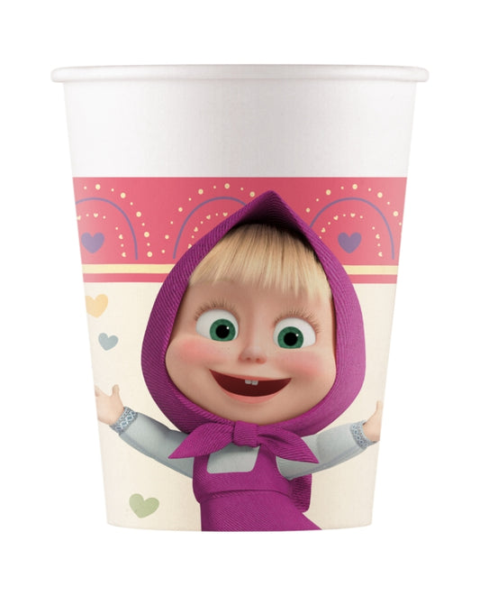 Vasos de Papel Masha Dulce 200ml Pack 8 uds