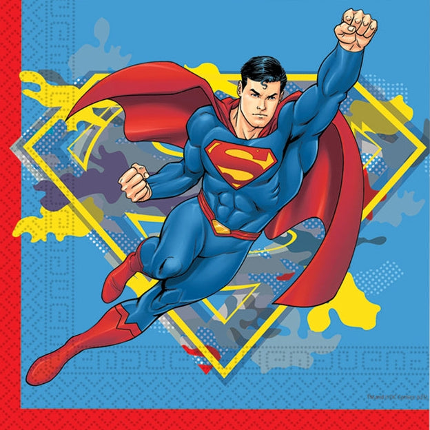 Servilletas Superman 33x33cm 20uds