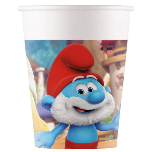 Vasos de Papel 200ml Pitufos FSC 8uds