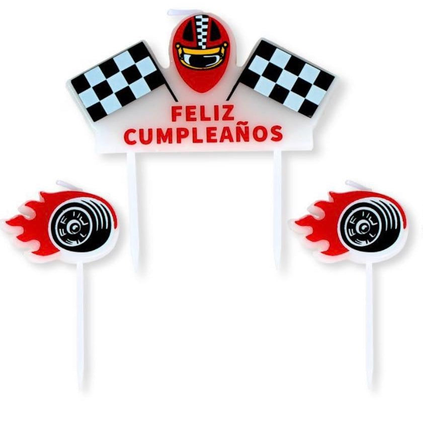 Vela Temática Coches de Carreras