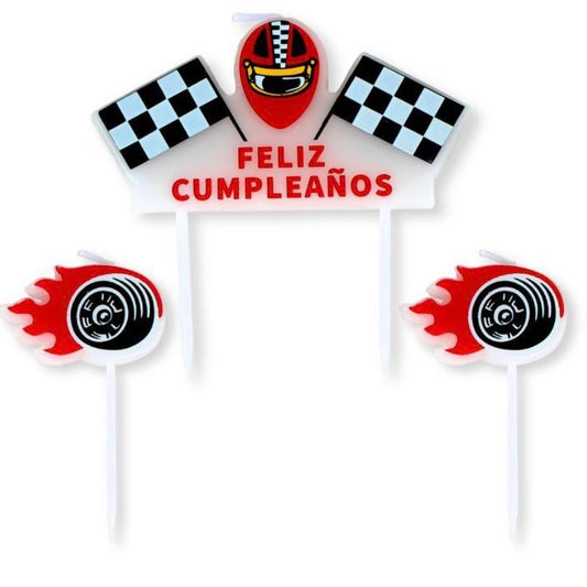 Vela Temática Coches de Carreras