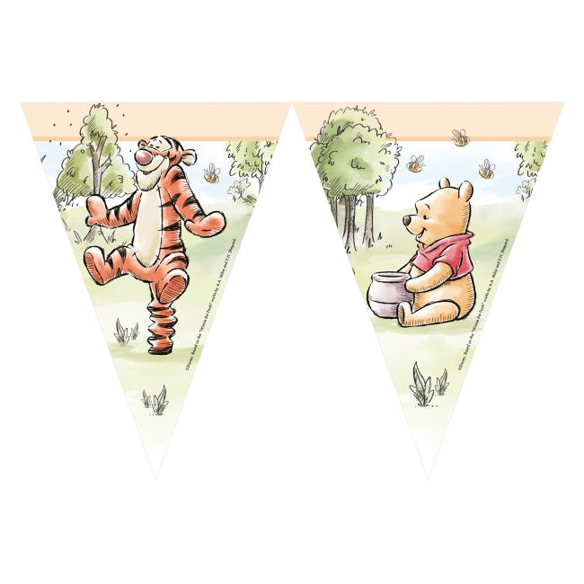 Banderín Papel Winnie The Pooh Naturaleza