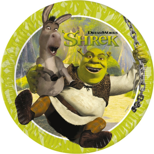 Platos de Papel Shrek 23 cm FSC 8 uds