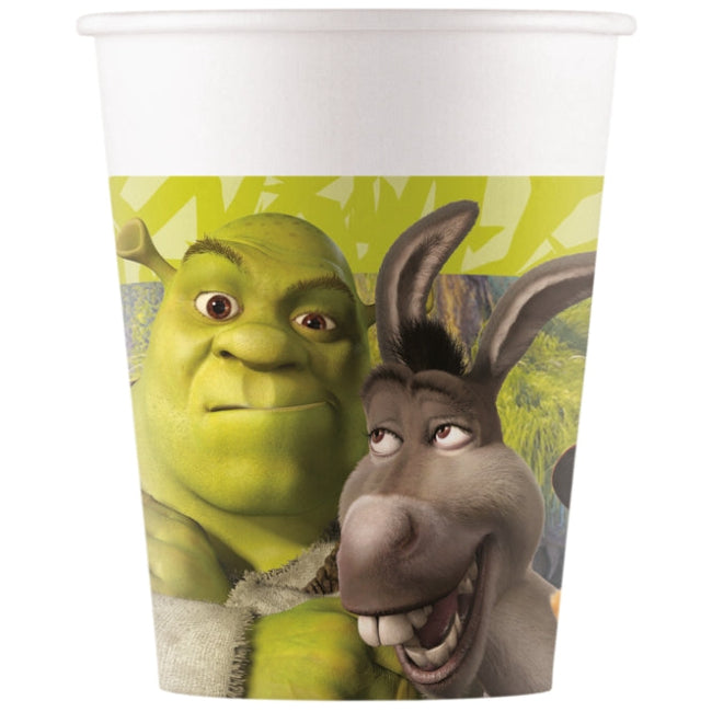 Vasos de Papel Shrek 200 ml FSC 8 uds
