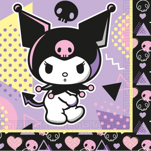 Servilletas Kuromi Pop Art FSC 33x33cm 2 Capas Pack 20 uds
