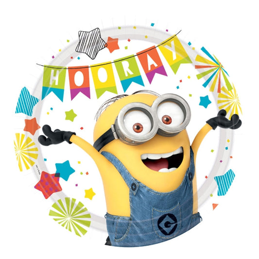 Platos 23cm Minions 8uds