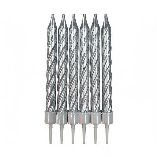 Vela Espirales de Colores 6cm 6uds