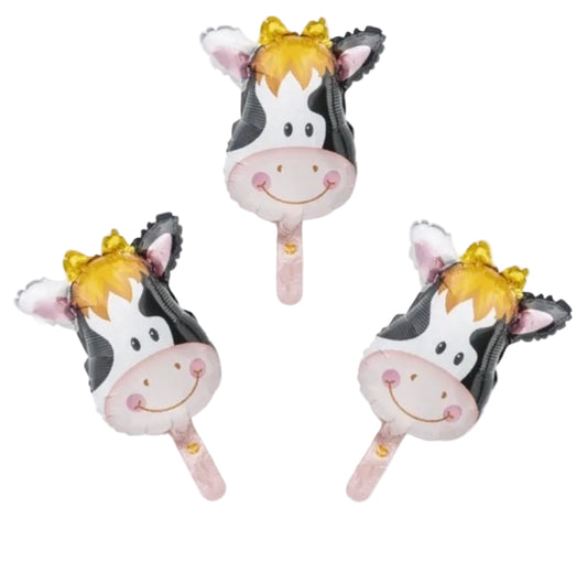 Globo de animal Vaca 17*22cm 3uds
