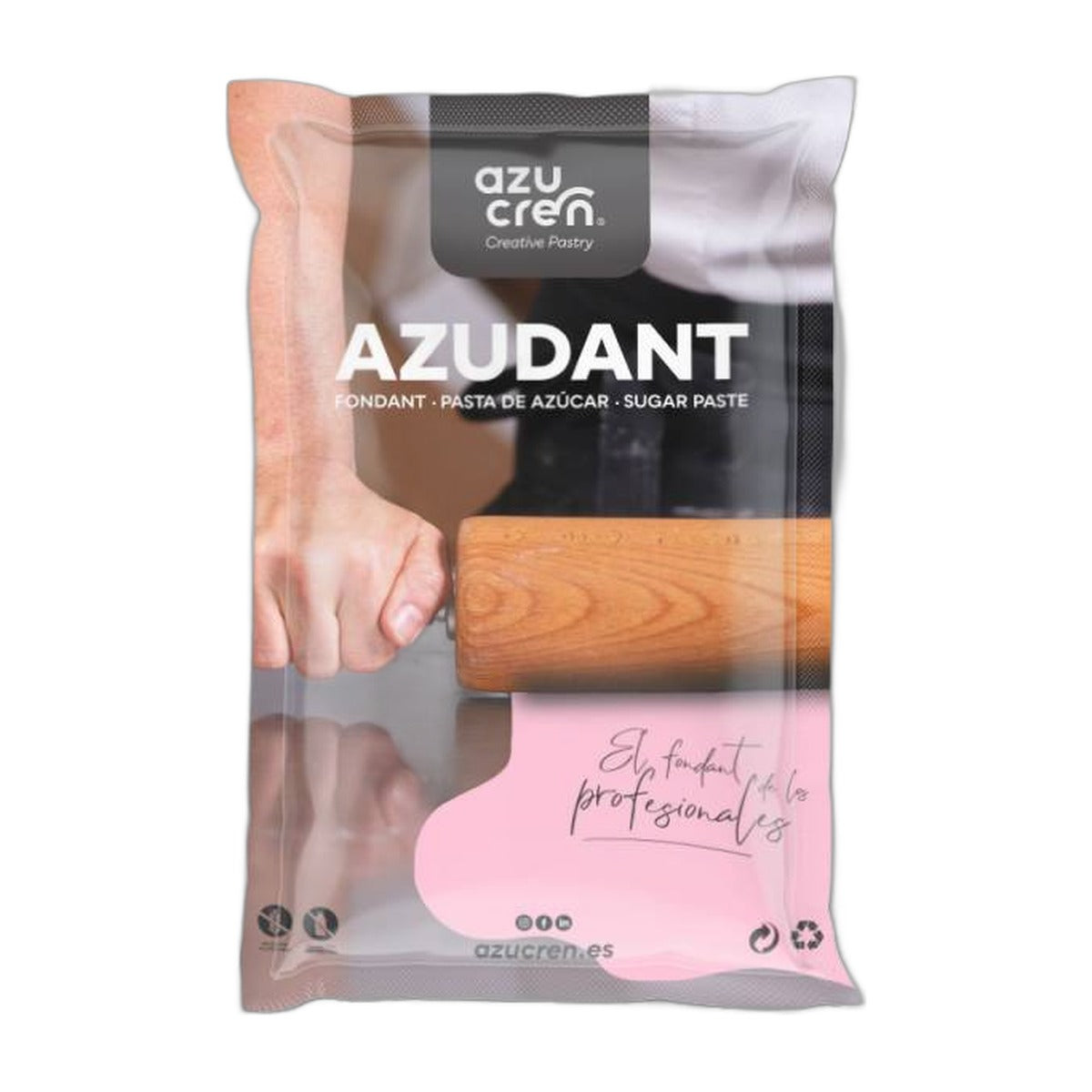 Fondant Azudant para Tartas y Modelado 1 kg - Rosa Bebé