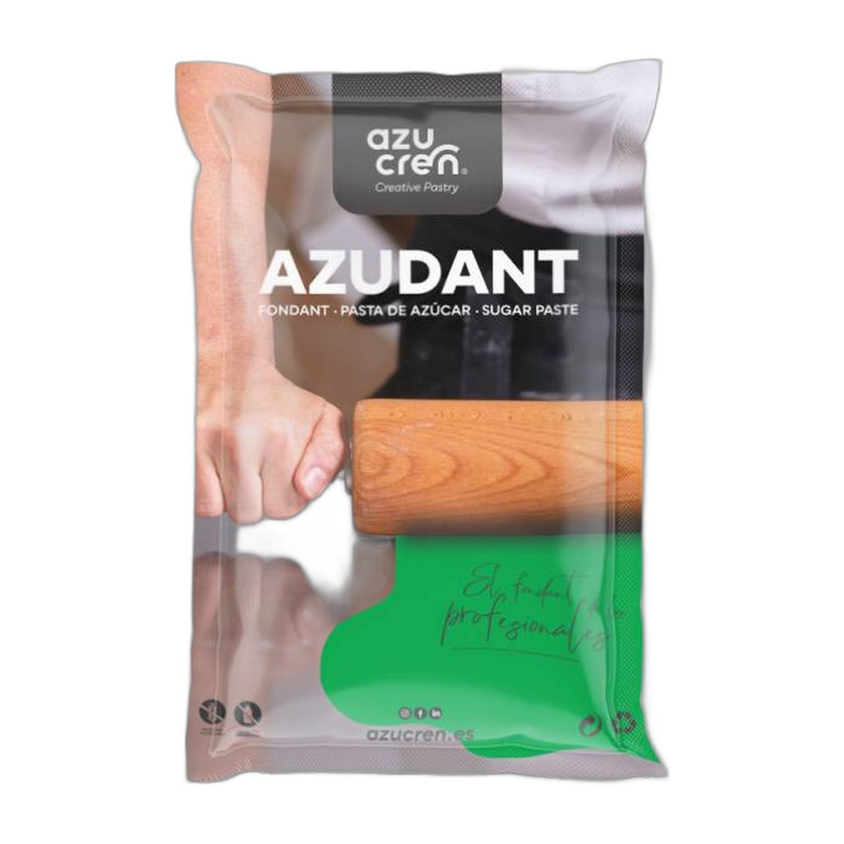 Fondant Azudant para Tartas y Modelado 1 kg - Verde