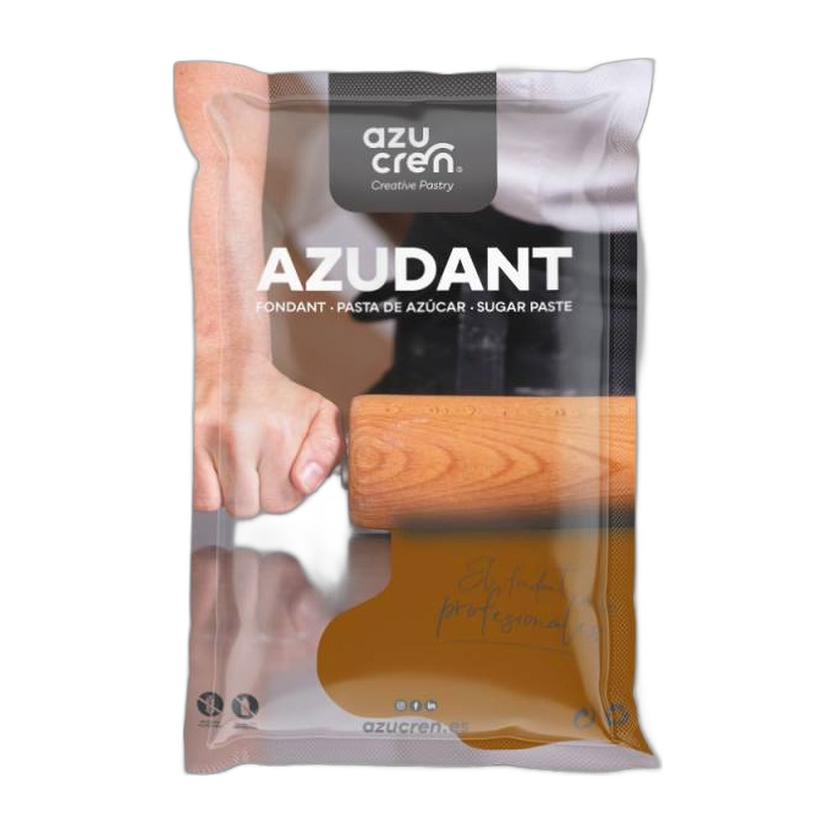 Fondant Azudant para Tartas y Modelado 1 kg - Marrón