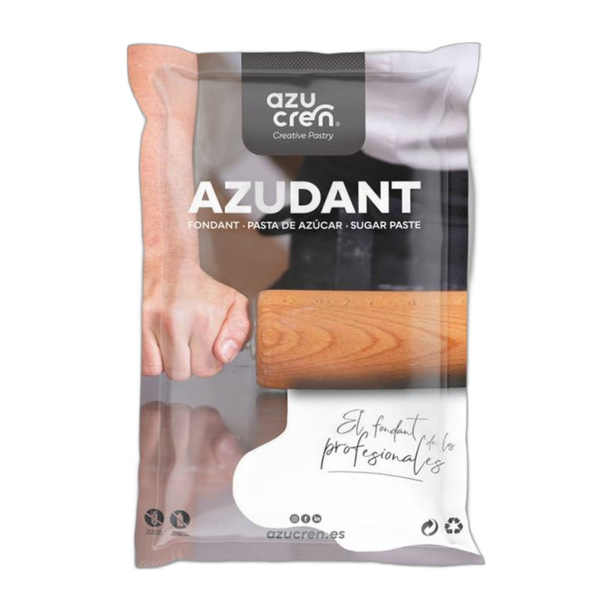 Fondant Azudant para Tartas y Modelado 2 kg - Blanco