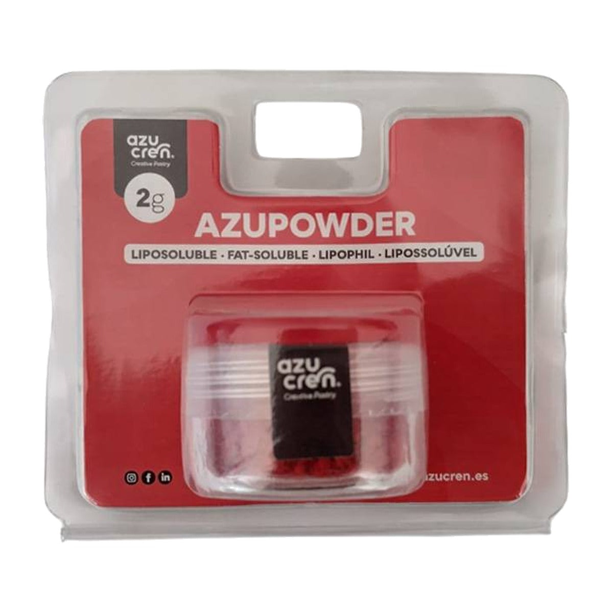 Azupowder Colorante en Polvo Liposoluble Concentrado 2 g - Rojo