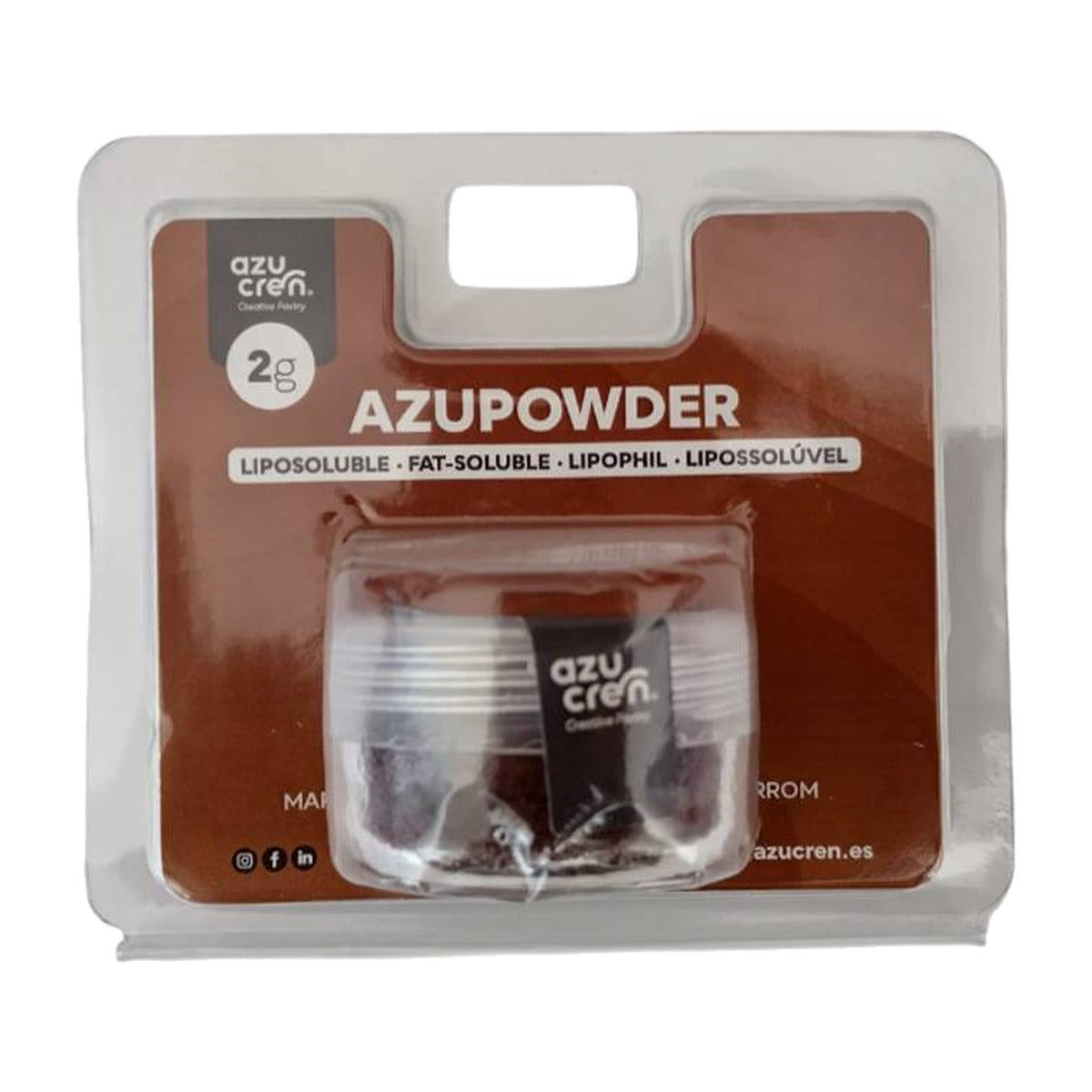 Azupowder Colorante en Polvo Liposoluble Concentrado 2 g - Marrón