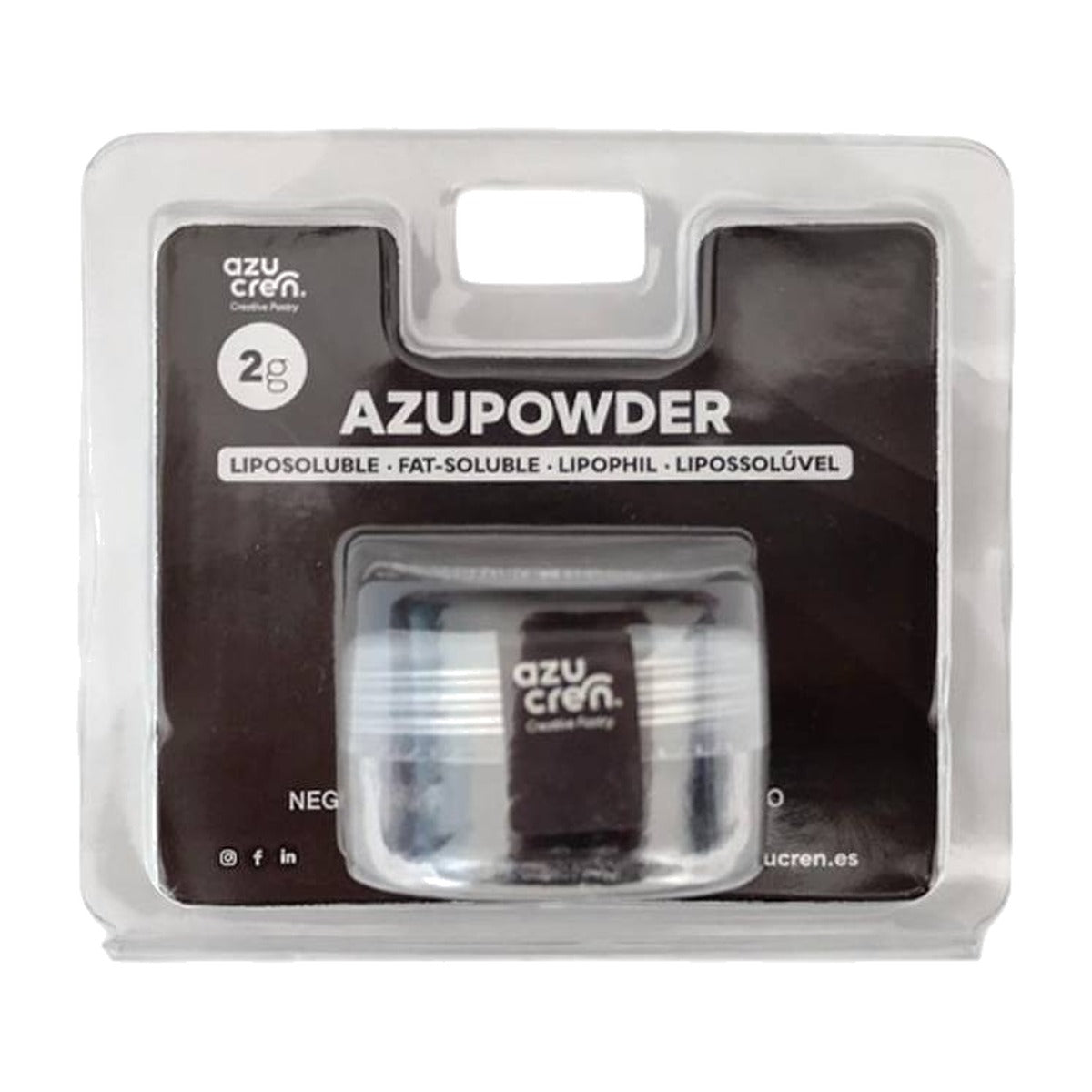 Azupowder Colorante en Polvo Liposoluble Concentrado 2 g - Negro
