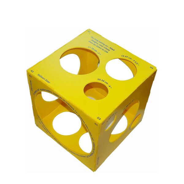 Caja Medidora de Globos Plegable 13 Tamaños de 3 a 14 Pulgadas Plástico Resistente