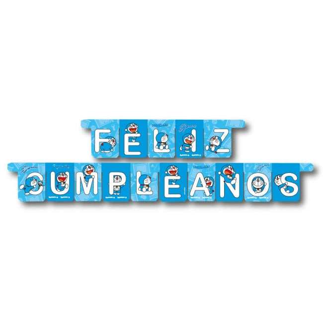Guirnalda Feliz Cumpleaños Doraemon 3m
