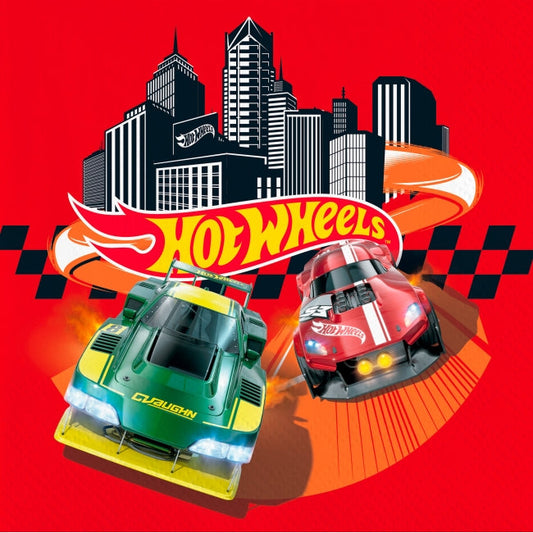 Servilletas Hot Wheels 33x33cm 20uds