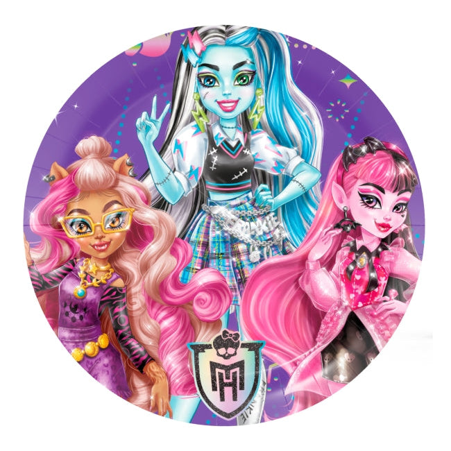 Platos Papel Monster High 18 cm Pack 8 uds