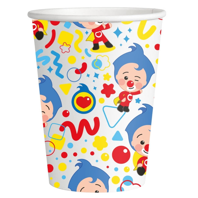 Vasos de Papel Payaso Plim Plim 250ml 8uds