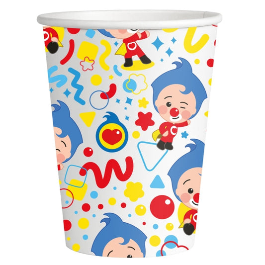 Vasos de Papel Payaso Plim Plim 250ml 8uds