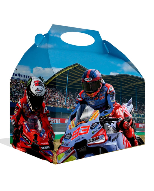 Cajita Cartón Moto GP 16x16x10cm