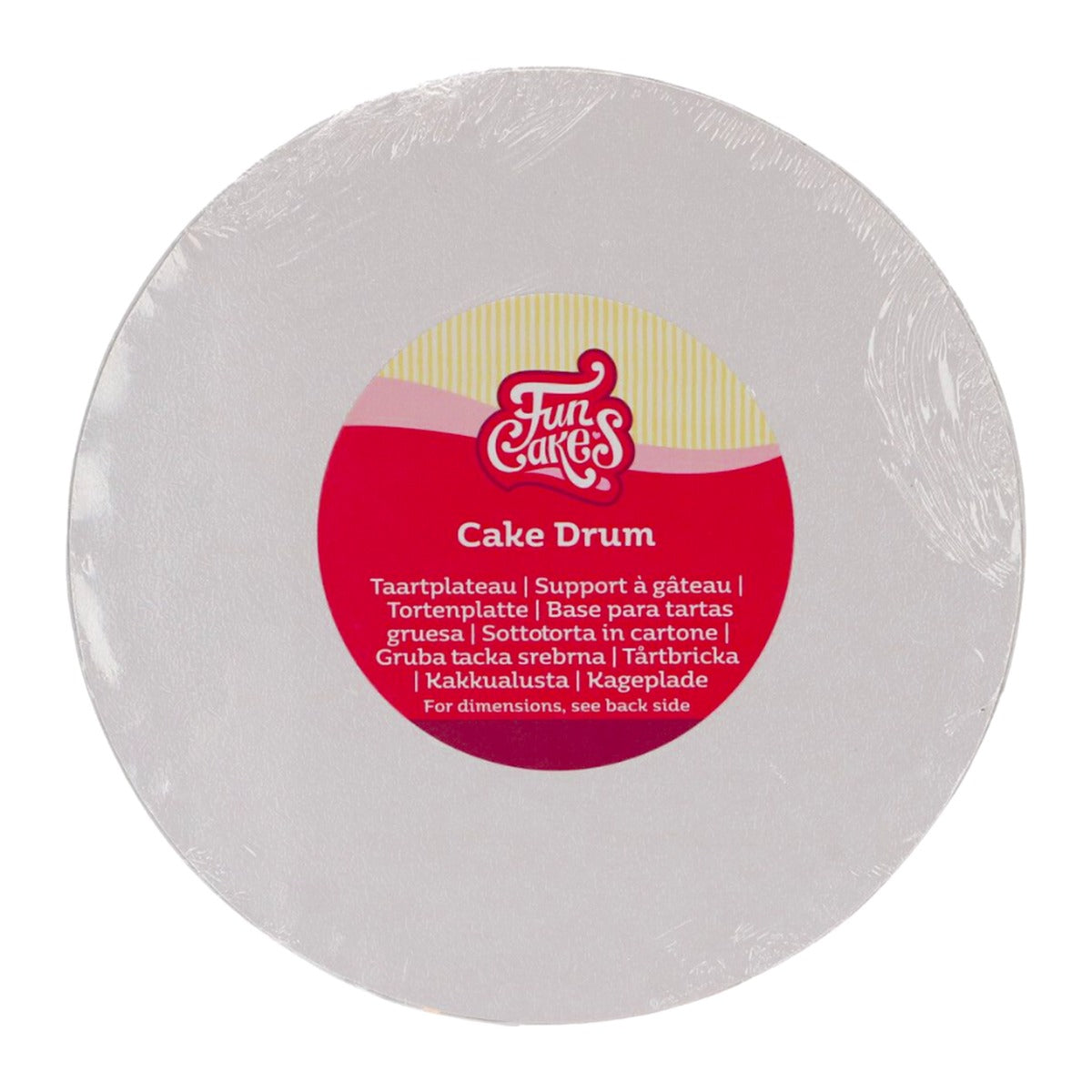 Cake Drum Redondo Blanco FunCakes 12 mm 30,5 cm