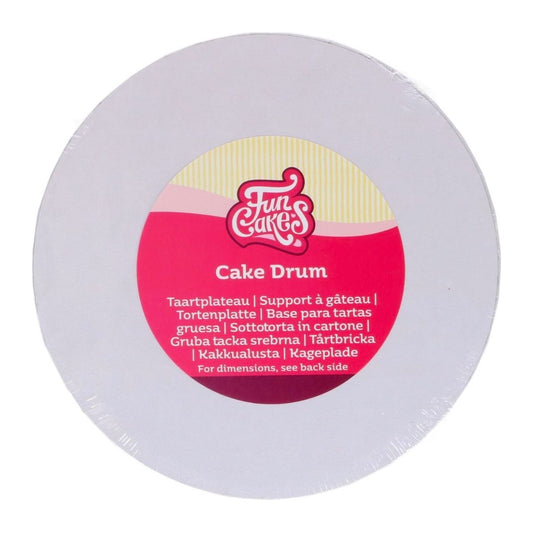 Cake Drum Redondo Blanco FunCakes 12 mm 12,5 cm