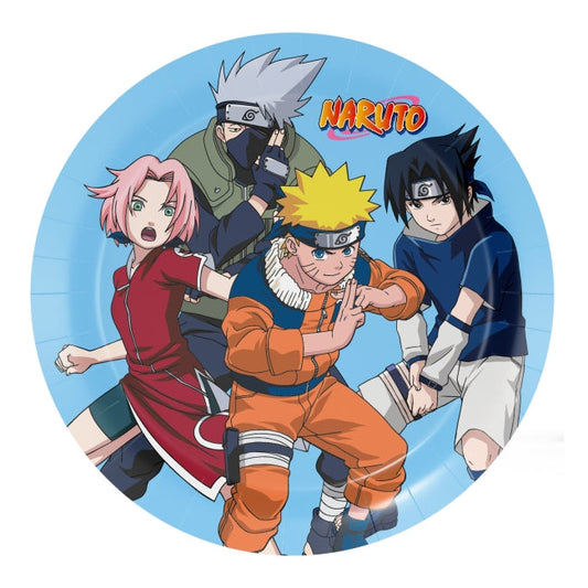 Platos de Papel Naruto Shippuden 18cm 8 uds