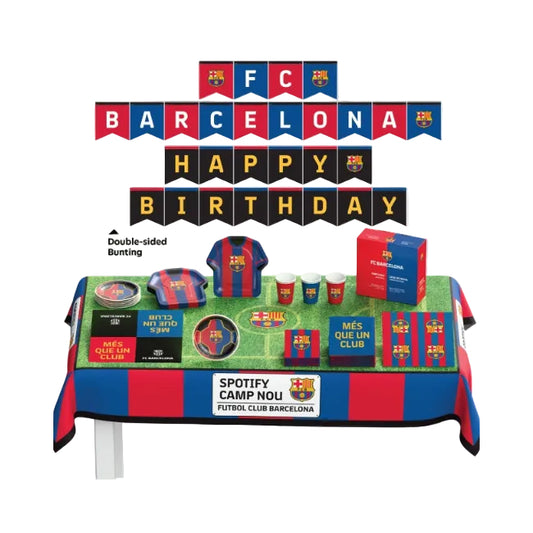 Vajilla Desechable FC Barcelona – Kit 44 Piezas para 6 Personas