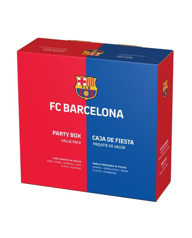 Vajilla Desechable FC Barcelona – Kit 44 Piezas para 6 Personas