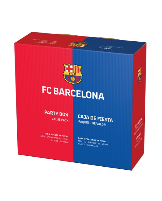 Vajilla Desechable FC Barcelona – Kit 44 Piezas para 6 Personas