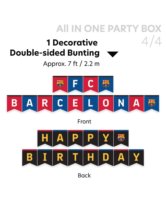 Vajilla Desechable FC Barcelona – Kit 44 Piezas para 6 Personas