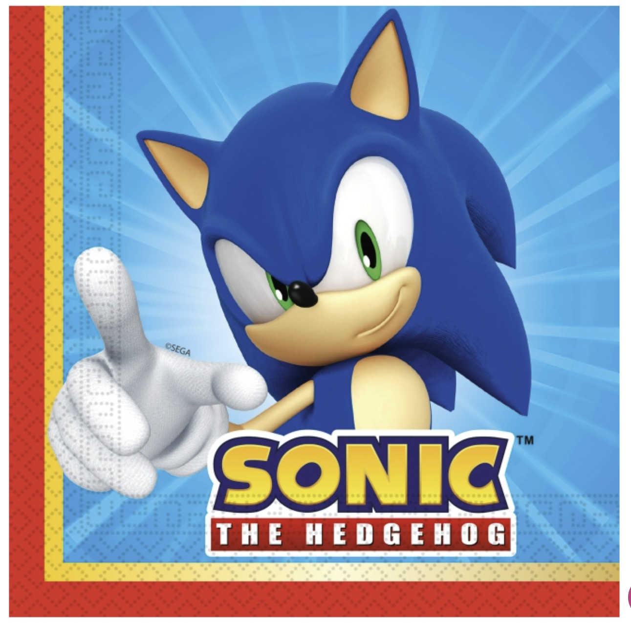 Servilletas Sonic 33x33cm 20uds