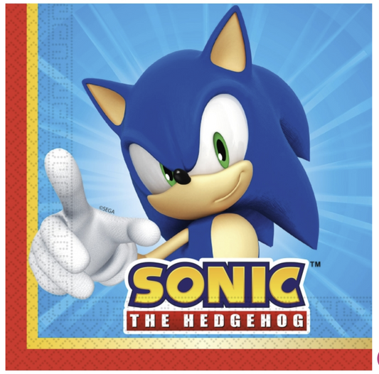 Servilletas Sonic 33x33cm 20uds